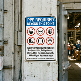 Custom PPE Required Safety Sign