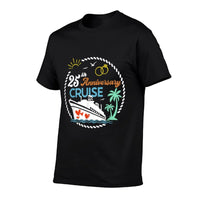 25th Anniversary Cruise Silver Wedding Cruise Vacation  Rolled Sleeves T-Shirt