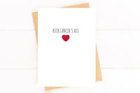 Funny Cancer Card Kick Cancer's Ass Get Well Card