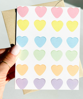 Cute Candy Heart Valentine's Card Just Because Card Anniversary Card Love Card