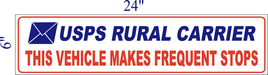 THIS VEHICLE FREQUENT STOPS MAGNETIC SIGN 24X6"
