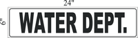WATER DEPT. MAGNETIC SIGN 24X6"