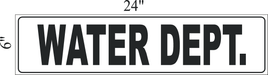 WATER DEPT. MAGNETIC SIGN 24X6"