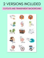 Digital Summer Reminder Stickers