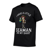 I Have A Little Seaman on My Funny Weird Meme Adult Humor  Ribbed Collar T-Shirt
