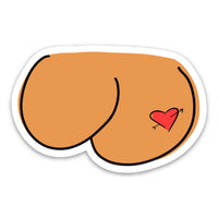 Butt Heart Tattoo Vinyl Sticker