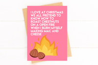 Do We Know How to Roast Chestnuts Funny Christmas Card