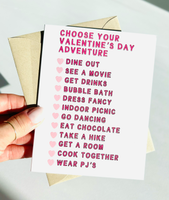 Choose Your Own Adventure Valentines Day Card Sweet Funny Card for Valentine's
