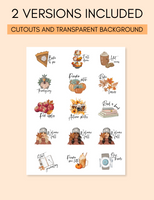 Digital Fall Reminder Stickers