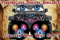 Mouse ears round headlight decals 84