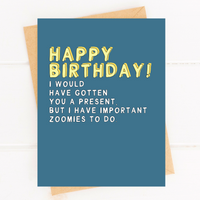 Dog Birthday Card - Pet Parent Greeting Card Birthday Zoomies