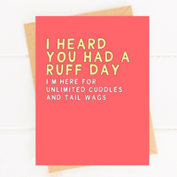 Sweet Ruff Day Pet Parent Card From Dog Mom