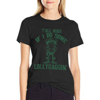 Yall Mind If I Do Some Lollygaggin Funny Cowboy Frog  Trendy Pattern T-Shirt