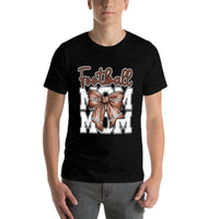 Football Mom Coquette Bow Sport Mama Mothers Day Game  Stretchy T-Shirt