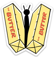 Butter-Fly Punny Love Vinyl Sticker