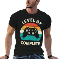 7th Wedding Anniversary For Couples Level 7 Complete  Ribbed Collar T-Shirt