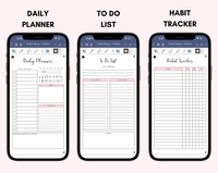 Digital Phone Planner Pink