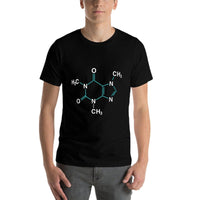 Caffeine Molecule - Funny Coffee Chemistry  Slim-fit Cut T-Shirt