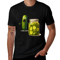Funny Screaming Pickle Cucumber Jar Joke  Relaxed-fit T-Shirt