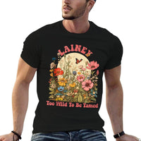 LAINEY Name Cute Retro Girls Wildflower LAINEY Name  Cotton T-Shirt