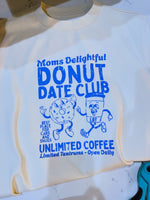 MOMS DONUT DATE CLUB TEE - CREAM (FRONT ONLY)