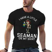 I Have A Little Seaman on My Funny Weird Meme Adult Humor  Ribbed Collar T-Shirt