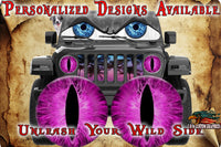 Hot pink cat eyes for the headlight 99