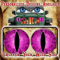Hot pink cat eyes for the headlight 99