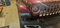 Blue green round headlight decals 54