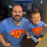 Super Dad / Super Dude - Set of 2 Lakeside Blue Tees