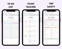Digital Travel Phone Planner Rainbow