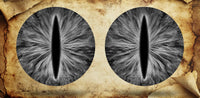Black and white round cat eye decal 55