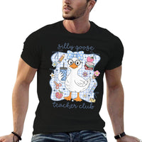 Retro Funny Back To School Teacher Silly Goose Teacher Club  Versatile T-Shirt