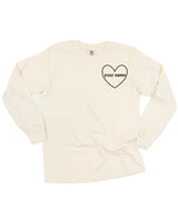 Custom Name (Heart Around) - PERSONALIZE IT! - Long Sleeve Comfort Colors Tee