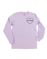 Custom Name (Heart Around) - PERSONALIZE IT! - Long Sleeve Comfort Colors Tee