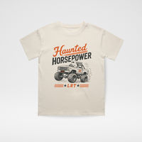 HAUNTED HORSEPOWER HALLOWEEN TEE - VINTAGE CREAM