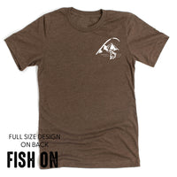 Mountain Fish & Pole - Fish On (pf&b)  - Unisex Tee