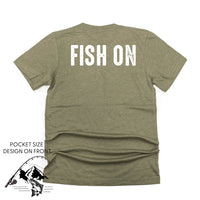 Mountain Fish & Pole - Fish On (pf&b)  - Unisex Tee