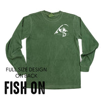 Mountain Fish & Pole - Fish On (pf&b) - LONG SLEEVE Comfort Colors Tee