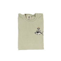 Fishing Skelly - Never Give Up (pf&b) - Comfort Colors Tee