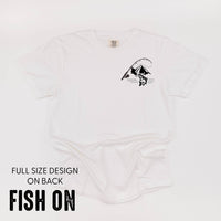 Mountain Fish & Pole - Fish On (pf&b  - Comfort Colors Tee