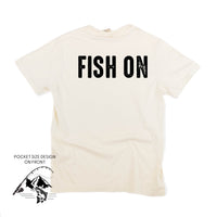 Mountain Fish & Pole - Fish On (pf&b  - Comfort Colors Tee