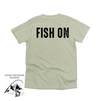 Mountain Fish & Pole - Fish On (pf&b  - Comfort Colors Tee