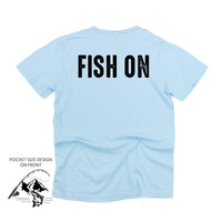 Mountain Fish & Pole - Fish On (pf&b  - Comfort Colors Tee