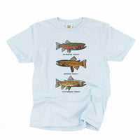 Trout Chart - Hand Drawn - Comfort Colors Tee
