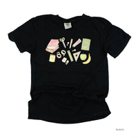 Watercolor School Supplies - Comfort Colors Tee