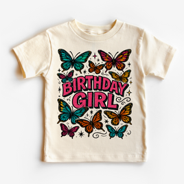 Girls Butterfly Birthday Shirt - Girls Birthday Tee