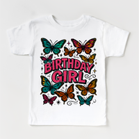Girls Butterfly Birthday Shirt - Girls Birthday Tee