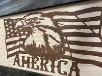 American Flag with Patriotic Eagle Hidden Gun Storage Concealed Furniture