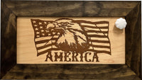 American Flag with Patriotic Eagle Hidden Gun Storage Concealed Furniture
